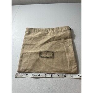 Gucci Beige Canvas Drawstring Dust Bag Authentic Luxury Storage Pouch